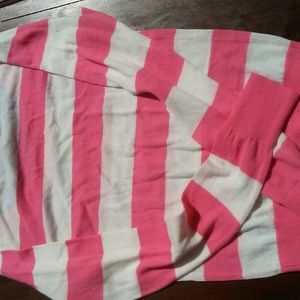 Victoria Secret pink and white strip thin sweater